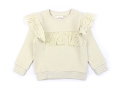 Lil Atelier turtledove broderie anglaise sweatshirt